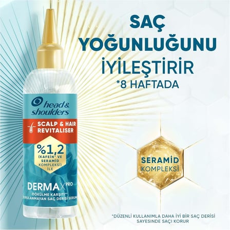 DermaXPRO Scalp &amp; Hair Revitaliser Dökülme Karşıtı Durulanmayan Saç Derisi Serumu Kafein ve Seramid ile 145ml