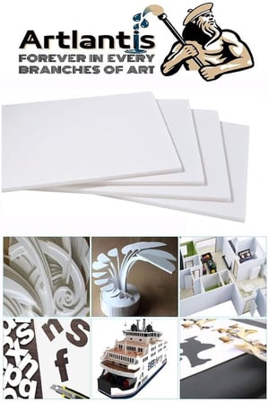 Maket Kartonu Beyaz Fotoblok 5 mm 50x70 cm 5 Adet Hobi Sanat Okul Köpüklü Straforlu Maket Kartonu