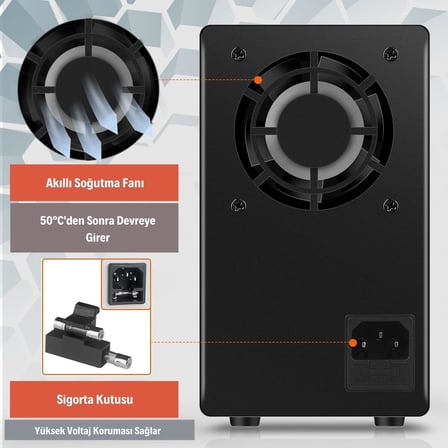 Ayarlanabilir 30V/10A SMPS DC Güç Kaynağı Voltaj Regülatörü (Black) SG-C3010