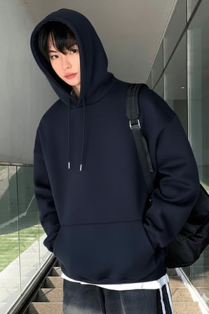 Genius Store Erkek Sweatshirt Kanguru Cepli  İçi Polarlı 3 İplik Kapüşonlu Oversize Sweatshirt KANGURU-SWEATSHIRT