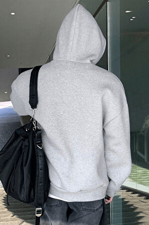 Genius Store Erkek Sweatshirt Kanguru Cepli  İçi Polarlı 3 İplik Kapüşonlu Oversize Sweatshirt KANGURU-SWEATSHIRT