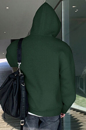 Genius Store Erkek Sweatshirt Kanguru Cepli  İçi Polarlı 3 İplik Kapüşonlu Oversize Sweatshirt KANGURU-SWEATSHIRT