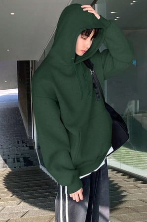 Genius Store Erkek Sweatshirt Kanguru Cepli  İçi Polarlı 3 İplik Kapüşonlu Oversize Sweatshirt KANGURU-SWEATSHIRT