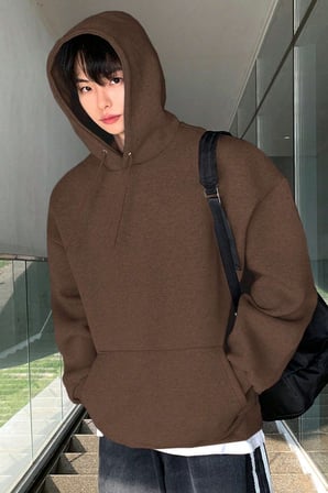 Genius Store Erkek Sweatshirt Kanguru Cepli  İçi Polarlı 3 İplik Kapüşonlu Oversize Sweatshirt KANGURU-SWEATSHIRT