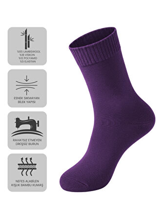 Just Inner Kadın Çorap 6’lı Koyun Yünü (Lambswool)