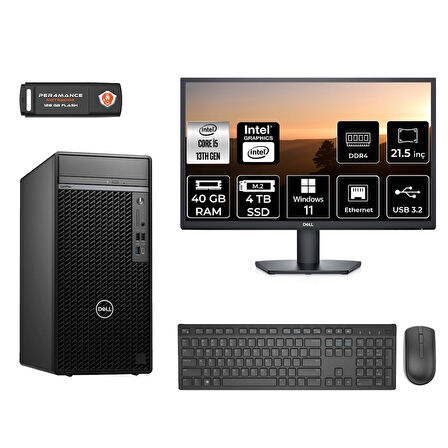 DELL OPTILEX 7010 MNO7010D140 i5 13500 40GB RAM 4TB SSD 21.5" W11P MASAÜSTÜ PC