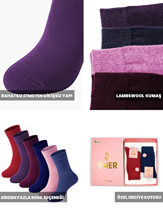 Just Inner Kadın Çorap 6’lı Koyun Yünü (Lambswool)