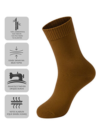 Just Inner Kadın Çorap 6’lı Koyun Yünü (Lambswool)