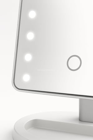 Led Işıklı Makyaj Aynası Dokunmatik 3 Işık Modlu Ayarlanabilir Oynar Başlıklı Masa Üstü Ayna Beyaz Işık Gün Işığı Sıcak Işık