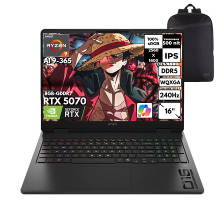 HP Omen 16-AP0012NT Ryzen AI 9-365 32-GBDDR5 2 TBSSD RTX5070 (8GB-GDDR7) 16" WQXGA 240Hz Windows 10 Home + HMF Sırt Çantası C12CGEAHMF33