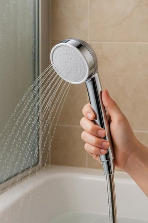 Duş Başlığı – Yüksek Basınçlı Su Tasarruflu Banyo Shower Head, Kireç Önleyici Filtreli 3 Kademeli Ayarlanabilir Sprey, Evrensel Bağlantı