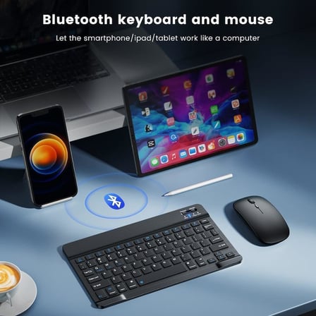 Bluetooth Kablosuz Şarjlı Türkçe Q Klavye Alüminyum Alışım Mini Pilli Mouse Süper Hafif Taşınabillir Bluetooth Eşleştirmeli Midi Klavye 25cm x 15cm