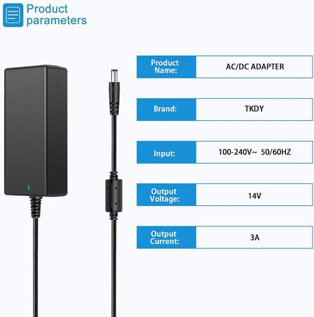 Samsung Monitör için 14V Güç Kaynağı, 14V 3A 2.5A 2.14A 1.78A 42W AC DC Adaptör Samsung 15" 17" 18" 19" 20" 22" 23" 24" 27" Ekran TFT LED LCD TV Monitör için