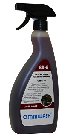 Omniwash Sd-9 750ml Yağ Sökücü Fırın ve Izgara Temizleme Maddesi 6 Adet