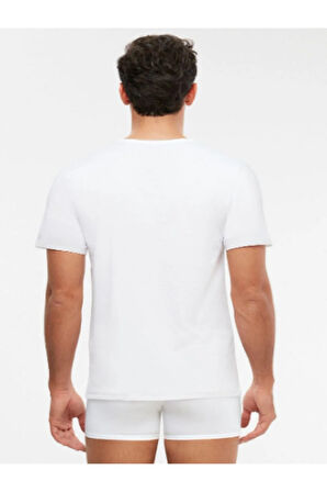 Erkek Beyaz Hulio 2'li T-shirt Atlet