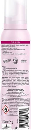 Curl &amp; Flex Saç Köpüğü 150 ml