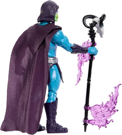 14 cm'lik Masters of the Universe İskelet Asası ile Özel İskeletor Aksiyon Figürü, döndür-bırak özellikli aksiyon hareketi ve aksesuar, 2026 yapımı filmden uyarlanmış süper kötü oyuncağı, JKJ00