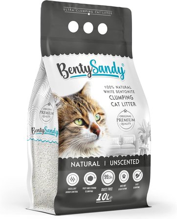 Naturel Kokusuz İnce Kedi Bentonit Kumu 10 Lt