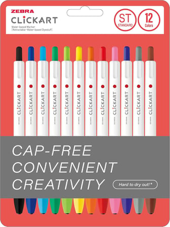 ZEBRA CLICKART MARKET PEN ST 12 LI SET