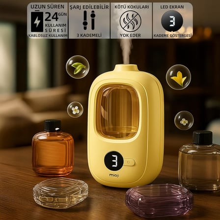 Mio Smell 2x Yeni Nesil Şarjlı Otomatik Oda Kokusu Makinesi Sarı - Mavi Rüzgar Çanları