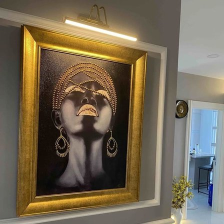 Flüt Led Aplik Elektrikli 3200K Gün Işığı 50 cm Banyo Tablo ve Çalışma Masası Duvar Aydınlatma Modern Tasarımlı Enerji Tasarruflu Led Lamba Siyah