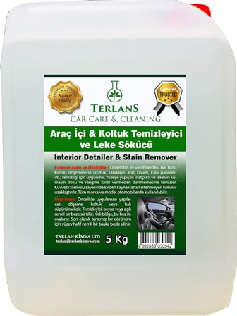 Parfümlü Araç İçi Koltuk Temizleyici Leke Sökücü 5 Kg Köpük ve ph Ayarlı Upholstery Interior Cleaner