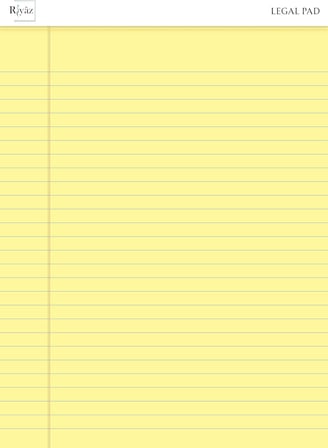 Letter Boyut, 3 adet, Sarı renkli Legal Pad, Notluk, Notepad, Defter, Herbiri 50 Yaprak, Geniş Satır aralığı, okul, iş ve ofis için, Türk Malı