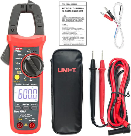UT204 + Dijital Sıkıştırma Ölçüm Cihazı Sıcaklık Alternatif Akım Doğru Akım Gerilim Direnç Test Cihazı Multimetre