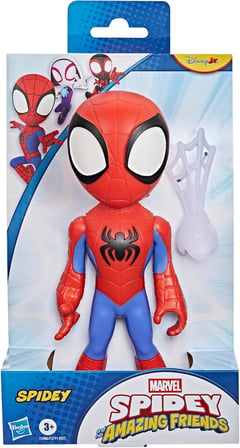 Marvel Spidey and His Amazing Friends Büyük Boy Spidey Figürü, 22,5 cm'lik Aksiyon Figürü, Çocuklar için Okul Öncesi Oyuncakları, 3 Yaş ve Üzeri, Süper Kahraman Oyuncakları