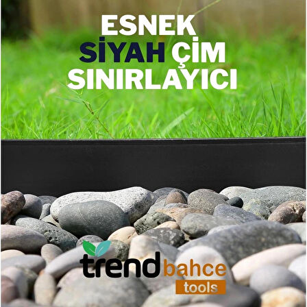 Çim Sınırlayıcı Esnek 25 MT SİYAH Çim Ayırıcı