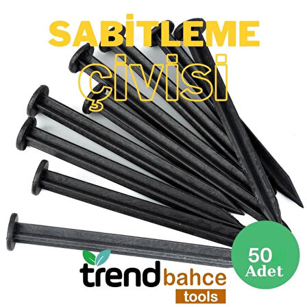 Çim sınırlayıcı siyah kazık 1 paket (50adet)