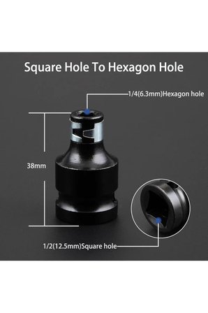 1/2 Matkap Chuck Mandrenli Adaptör Somun Sökme Makinesini Hex Bits Uç Dönüştürme Aparatı