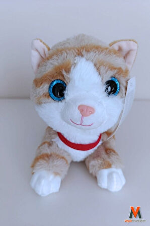 Sevimli Peluş Yavru Kedi 35 cm | Sesli Miyavlayan Oyuncak | Uyku ve Oyun Arkadaşı | 4 Renk Seçeneği