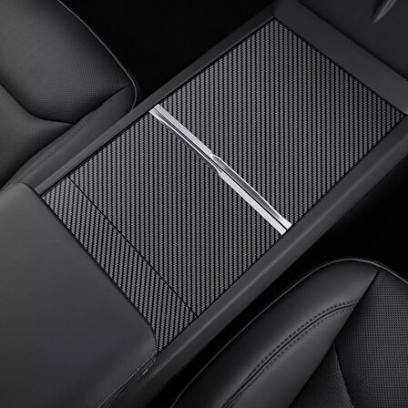 TESLA MODEL Y JUNİPER/MODEL 3 HIGHLAND Orta Konsol Koruyucu Karbon Fiber Görünümlü Kaplama