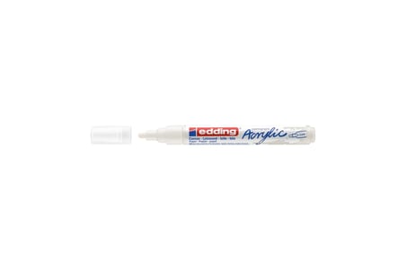 5100 akrilik markör orta - beyaz - 1 su geçirmez akrilik markör - yuvarlak uçlu 2-3 mm