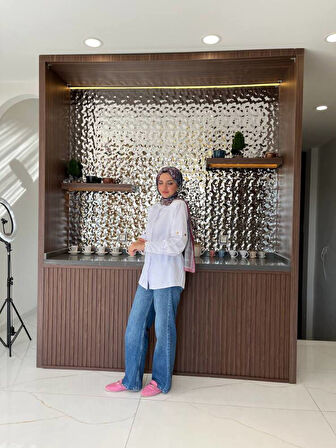 Metal Aksesurlı Basıc Gömlek GMK08009