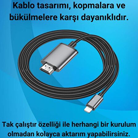 Coofbe 4K 30Hz iphone To HDMI Dönüştürücü Görüntü Aktarım Kablo 2Mt İphone 12 13 14 Pro Max Uyumlu