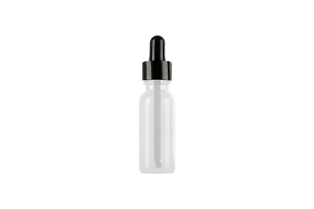 20 ml Metal Kapaklı Damlalık Dropper Şişesi Serum 20 cc Cam Şişe 6 Adet (Siyah Kapak, Şeffaf)