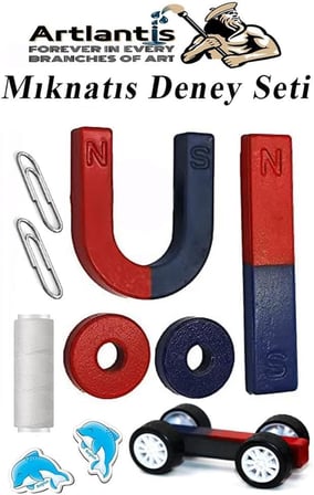 Mıknatıs Seti 10 Parça 1 Paket Deney Malzemesi Okul Projeleri İçin Manyetik U I Araba Halka Mıknatıs Deney Oyun Seti Eğitici