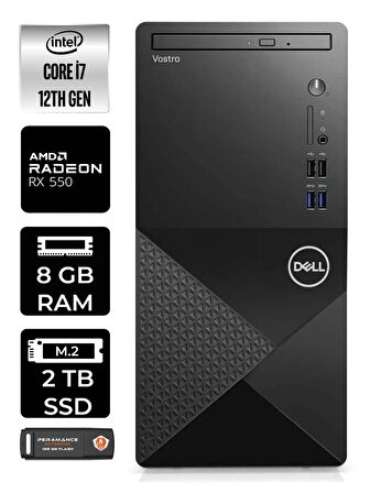 DELL VOSTRO i7 12700 8GB RAM 2TB SSD RX550/4GB W11HOME N7598VDT3910 MASAÜSTÜ PC & PER4 BELLEK