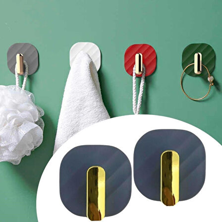 caselka®  2li Yapışkanlı Retro Askılık Dolap Kapak Kulpu Gri