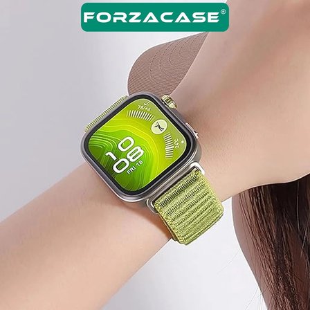 Huawei Watch Fit 5 / Fit 5 Pro ile uyumlu Wave Desen Hasır Örgü Cırtlı Kordon Kayış-FC1127
