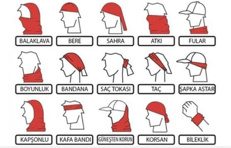 Bebo Store Extreme Spor Motor Ve Bisiklet Kullananlara Özel Desenli Buff Boyunluk Bandana Balaklava - bayrak-2907