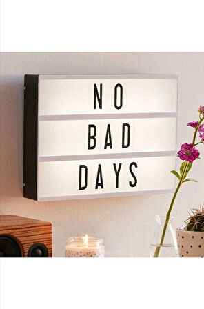 A6 LED Message Light Box 96 Karakter Dekoratif Led Işıklı Mesaj Panosu, Sinematik Mesaj Panosu, Masaüstü ve Duvara Montaj