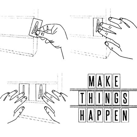 A6 LED Message Light Box 96 Karakter Dekoratif Led Işıklı Mesaj Panosu, Sinematik Mesaj Panosu, Masaüstü ve Duvara Montaj