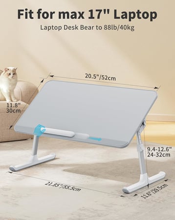Bix AL30 Ayarlanabilir Laptop Standı Ergonomik Tasarım 17 İnç Uyumlu Taşınabilir Masa Gri