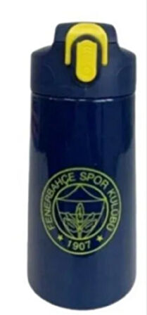 Fenerbahçe Lisanslı Logolu Pipetli Çelik Matara 500ML