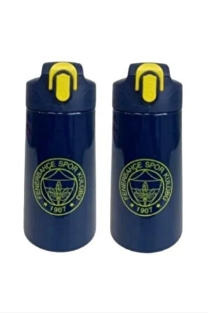 Fenerbahçe Lisanslı Logolu Pipetli Çelik Matara 500ML