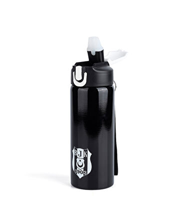 Beşiktaş Lisanslı Logolu Pipetli Çelik Matara 600ML