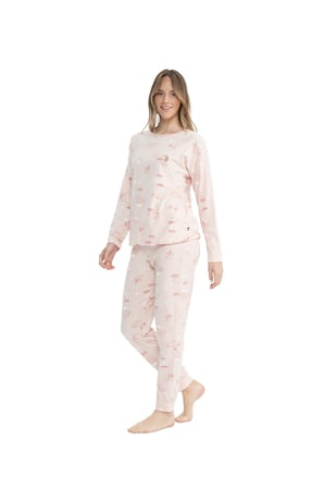 U.S. Polo Assn. Kadın Uzun Kollu Yuvarlak Yaka Pijama Takımı S25120